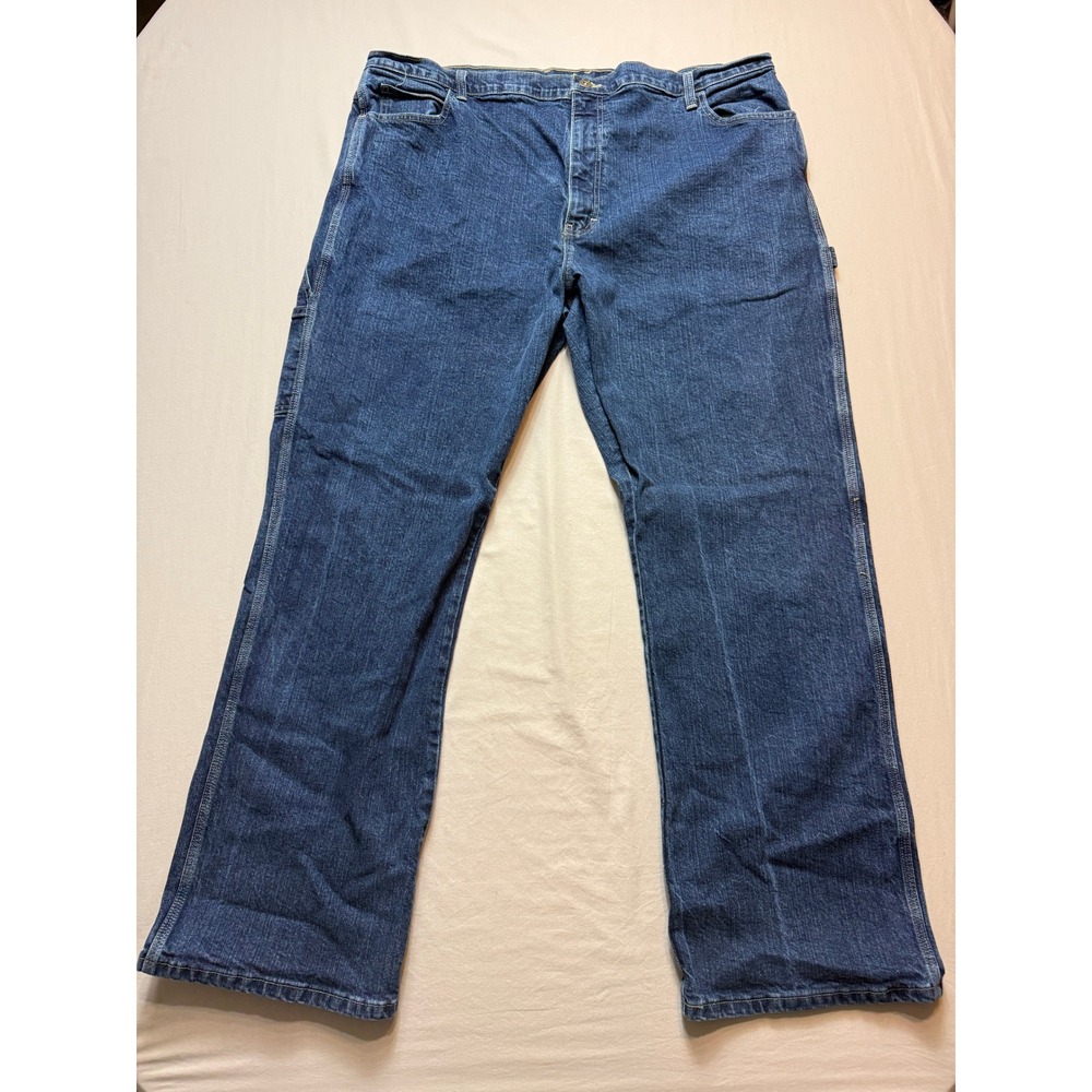 Dickies Mens Carpenter Jeans Dark Wash Stretch‎ Heavy Denim Utility Pants 42x32